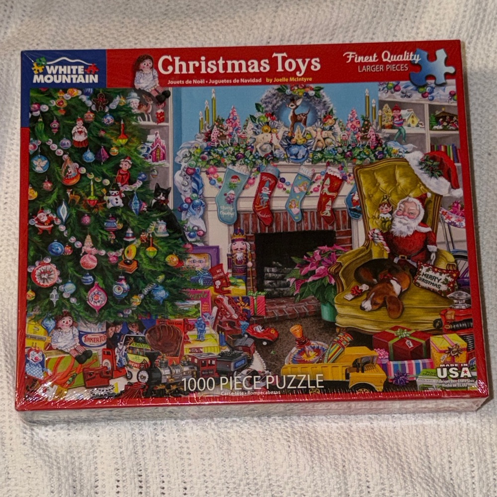 White Mountain Christmas “Christmas Toys” Puzzle - Festive Holiday Scene NEW